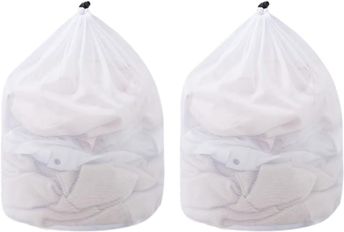 Wasnetten Set - Wasmachinezakken - Kleding Beschermen - Met Ritssluiting - 30 x 40 cm - Wit