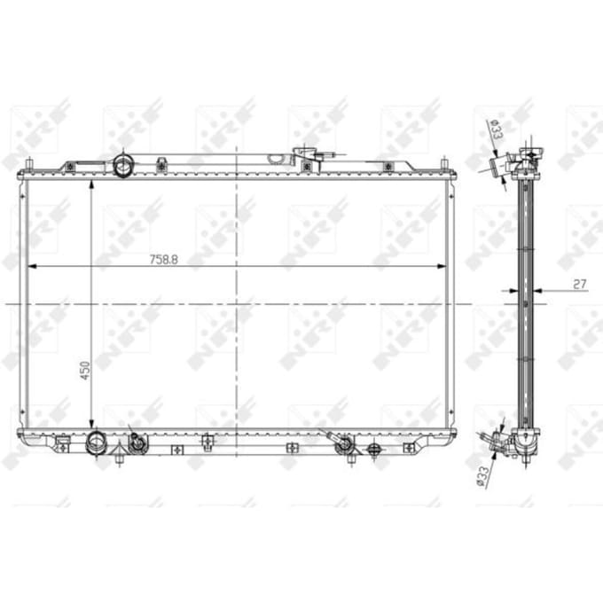 Radiator, motorkoeling NRF 56051