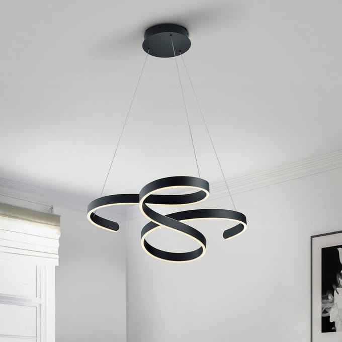 Trio Lighting LED hanglamp Francis, antraciet
