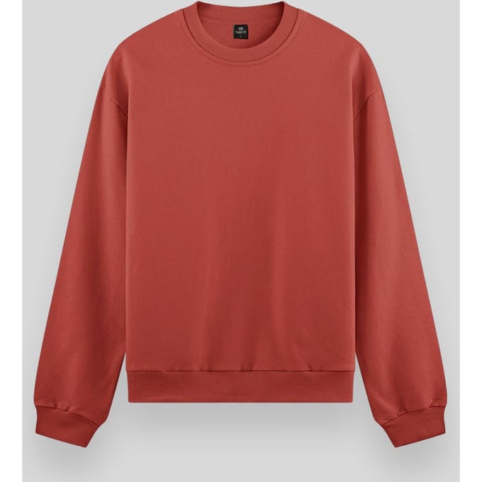Heren Effen Rundhals Sweatshirt