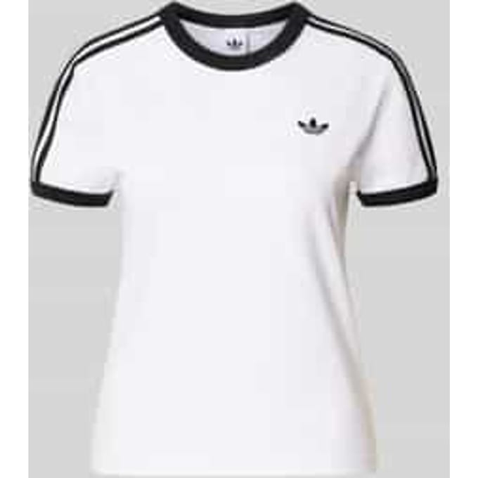 Adidas Slim T-shirts Dames - Wit - Maat M (38-40) - Katoen Jersey