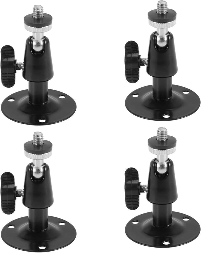 Muurbeugel Camera - Houder Beveiliging - Bevestigen Beelden - Set van vier - 762 cm hoogte - Zwart