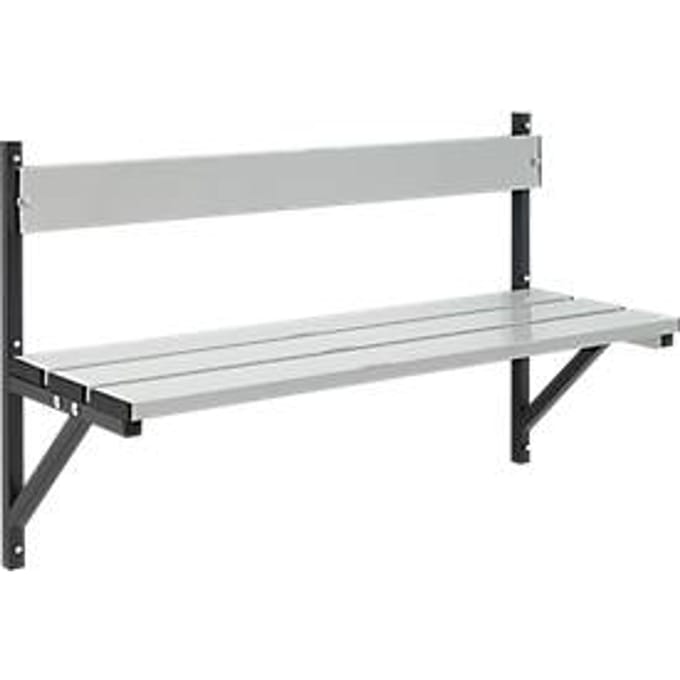 Wandbank, aluminium, L 1015 mm, antraciet (RAL 7016)