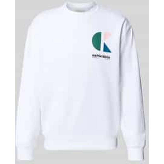 Sweatshirt met labelprint