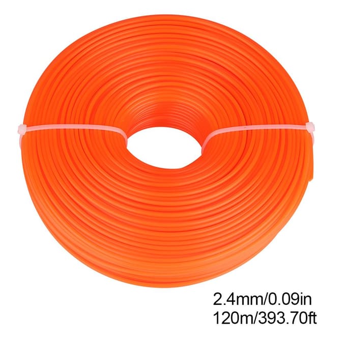 Fil de coupe-bordures en nylon de 2,4 mm pour coupe-bordures à essence, 120 m