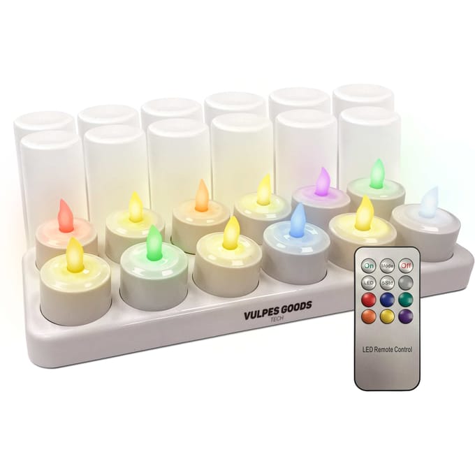 LED Kaarsen Oplaadbaar PRO Incl. Afstandsbediening  -  Multicolour - LED kaarsen