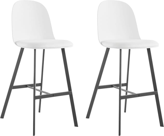 Asta-Barkruk - Wit PU - Set van 2