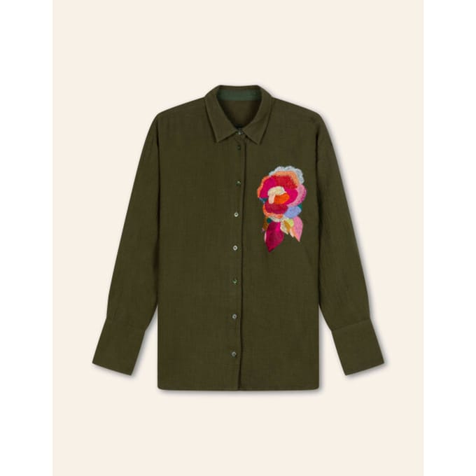 Oilily Barbara Blouse- maat40 Rifle Groen