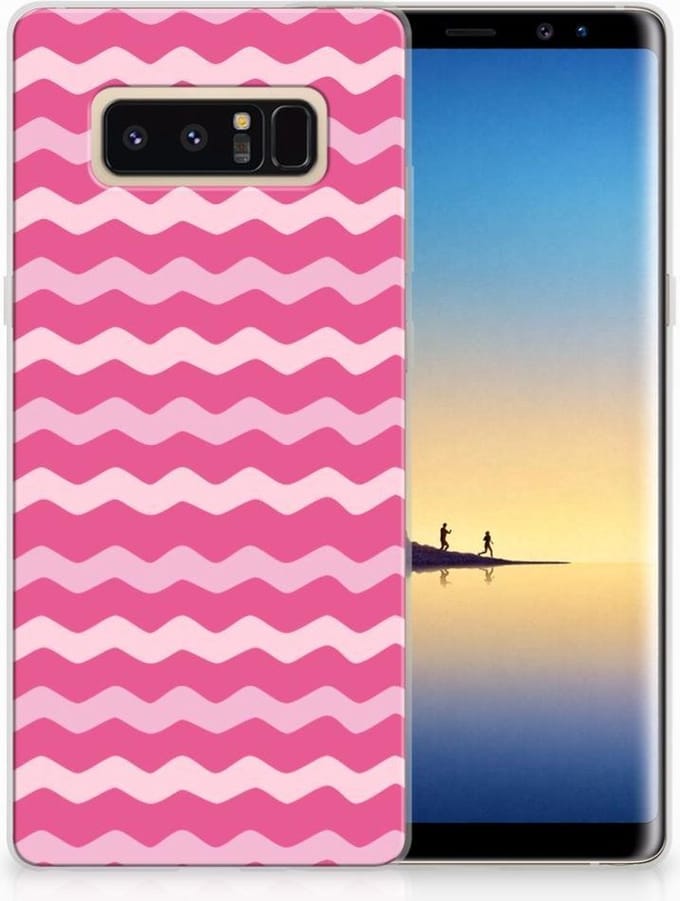 Back Cover voor Samsung Galaxy Note 8 TPU bumper Waves Pink