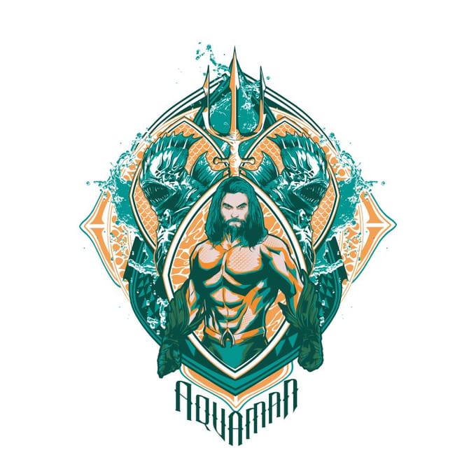 Aquaman Seven Kingdoms t-shirt - Wit - S
