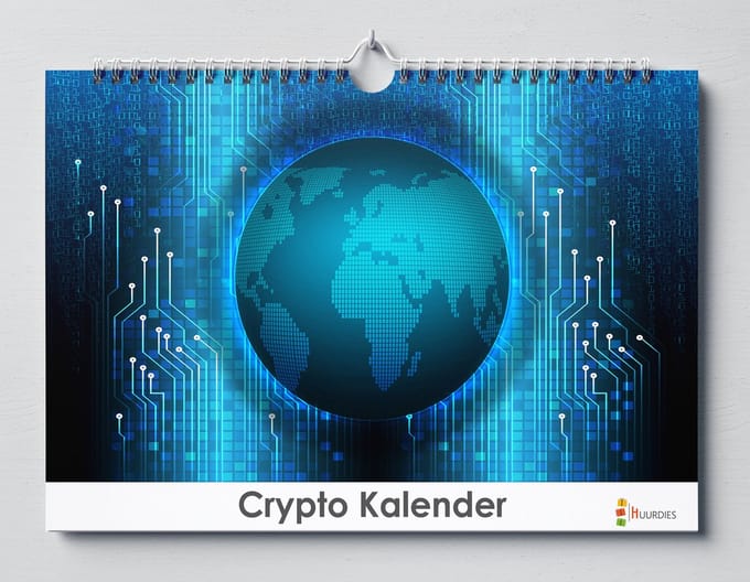 Crypto kalender 35x24 cm | Verjaardagskalender Crypto | Verjaardagskalender Volwassenen