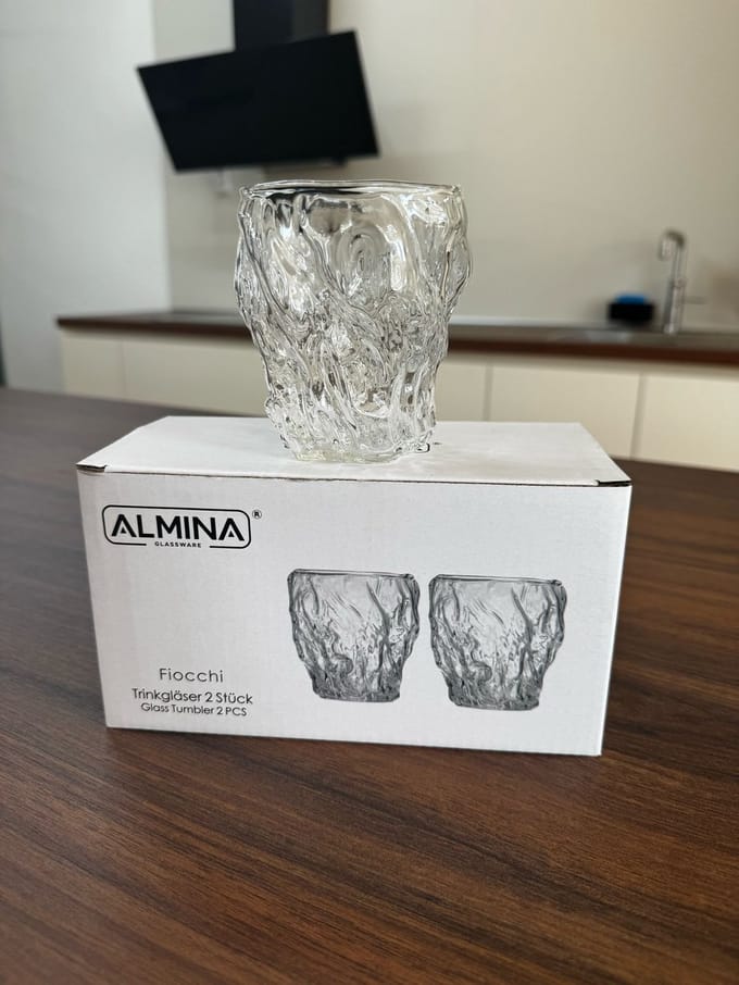 Almina Fiocchi - Set van 2 glazen - Luxe Glazen - 250ml - Ice Design