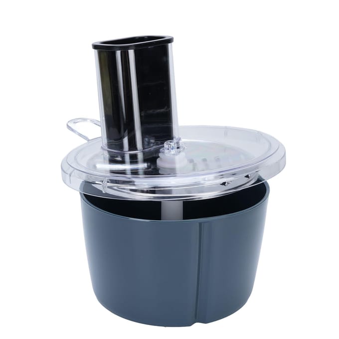 Foodprocessor Container Snijder Kit Blender Snijden Rasp Schijf Mes Foodprocessor Groentesnijder L(for 6.5-9kg) gray