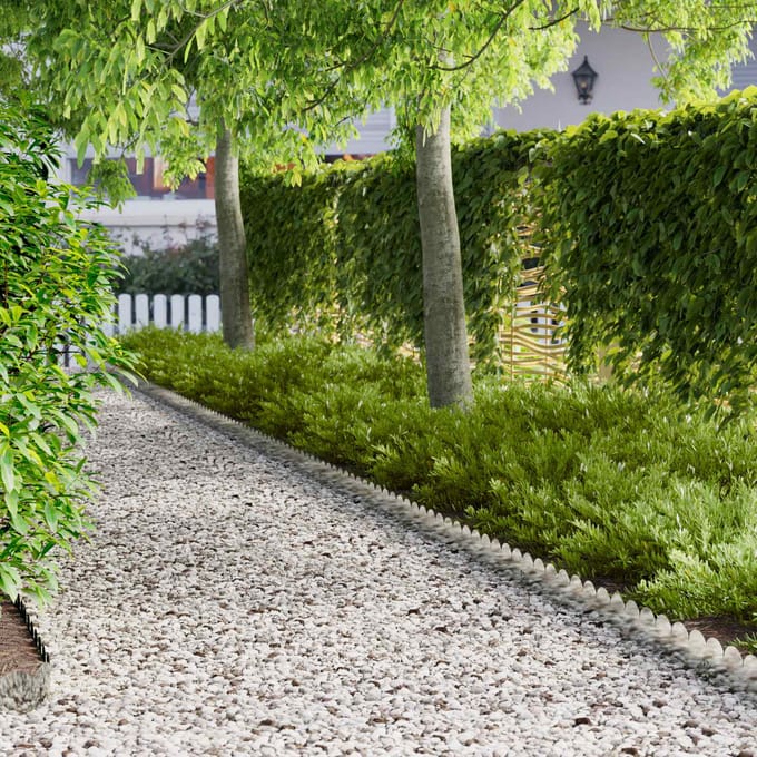 vidaXL - Gazonrand - 30 - st - 103 - x - 15 - cm - Staal - Zilverkleurig