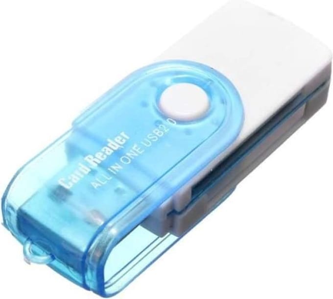 New Age Devi - Multifunctionele kaartlezer voor SD USB micro SD SD MS en M2 kaarten - Blauw