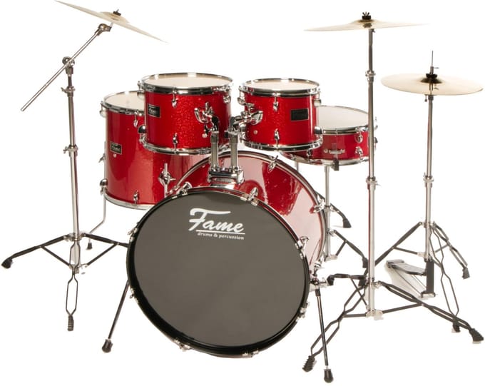 Fame FG22B-RD First Gig Rock Set Red Sparkle - Drum set
