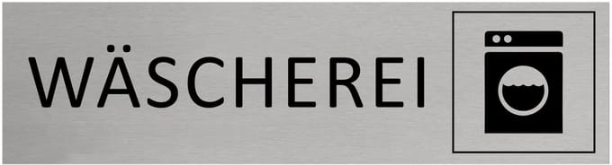 CombiCraft Aluminium Deurbordje "Wäscherei " 165x45mm met tape