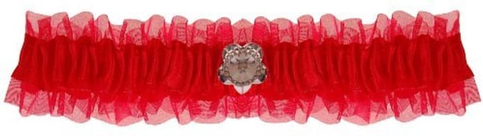 Kousenband grote maat - rood