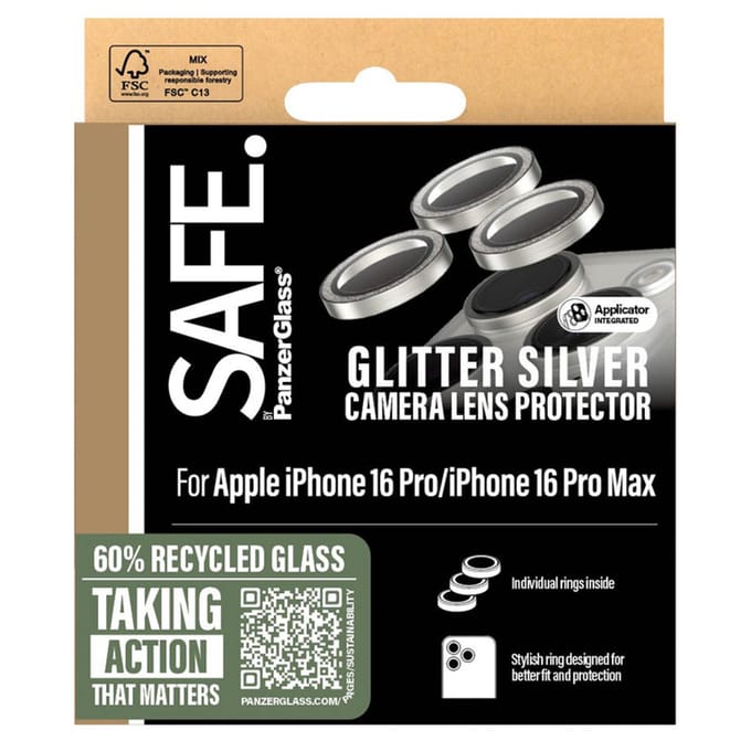 SAFE by PanzerGlass Camera Lens Protector geschikt voor Apple iPhone 16 Pro / 16 Pro Max
