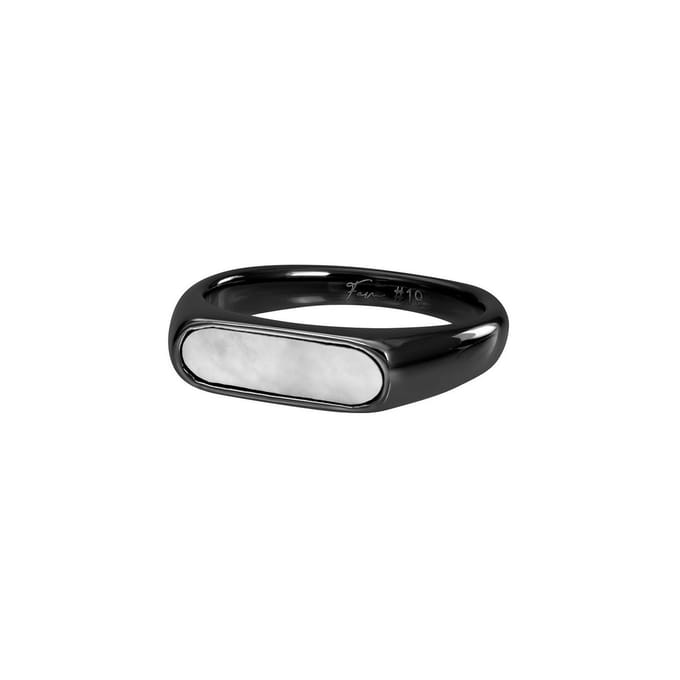 Fame-Luna Square-Zwart-Dames Ring