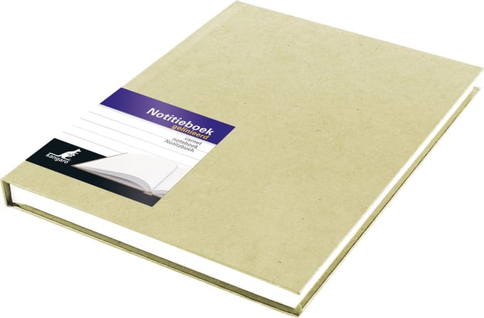 Kangaro notitieboek - A5 - lijn - 192 pagina's - 70 grams - harde kaft - kraft - 5 stuks