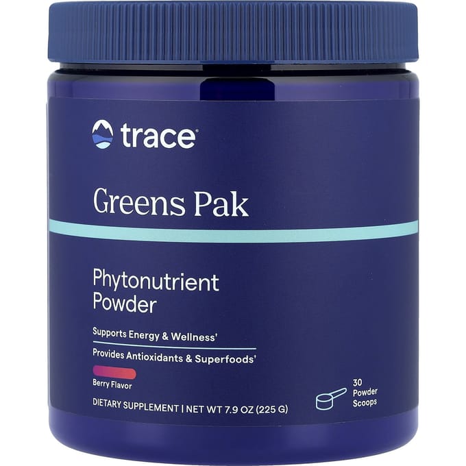 Trace, Greens Pak, Phytonutriëntenpoeder, Bes, 225g (7.9oz)