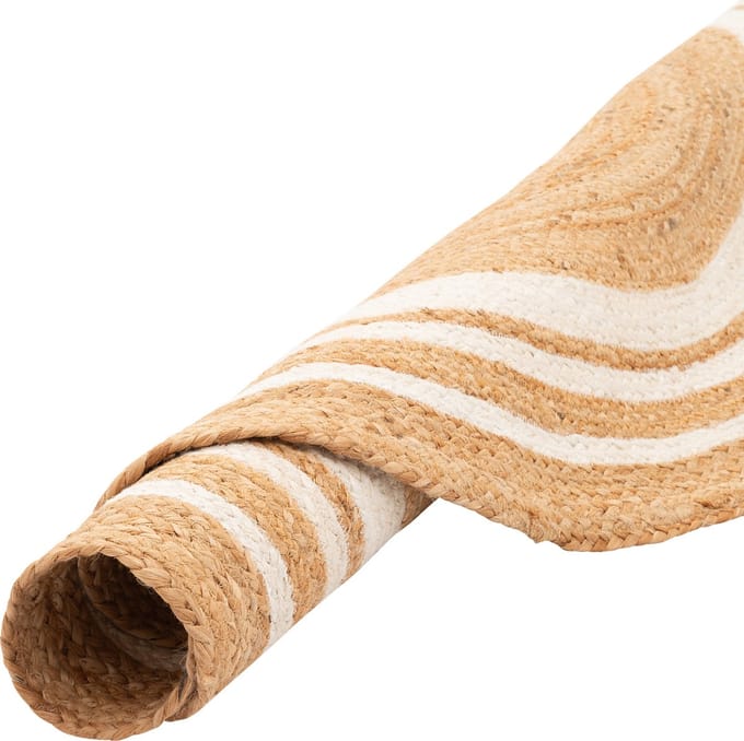Pergamon Natuurvezeltapijt Jute Salsa Stripes Rond