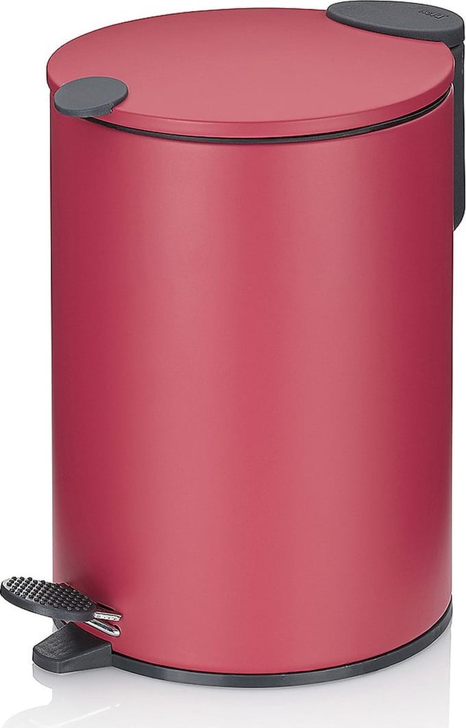 Pedaal Afvalemmer, 3 L, Pastel Rood - Kela | Mats