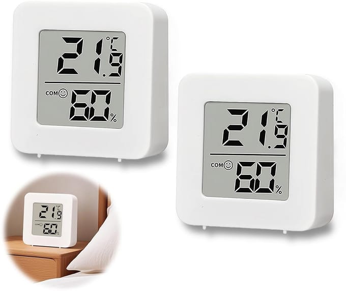 Solidchoice - Mini Thermometer en Hygrometer Set van 2 voor Binnengebruik