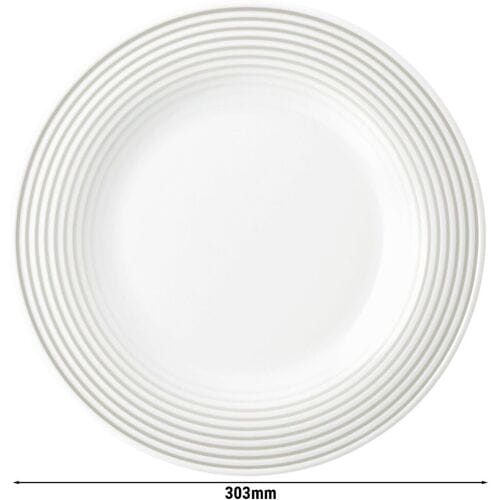(6 stuks) SELTMANN WEIDEN Bord - plat - Ø 300mm - Parelgrijs