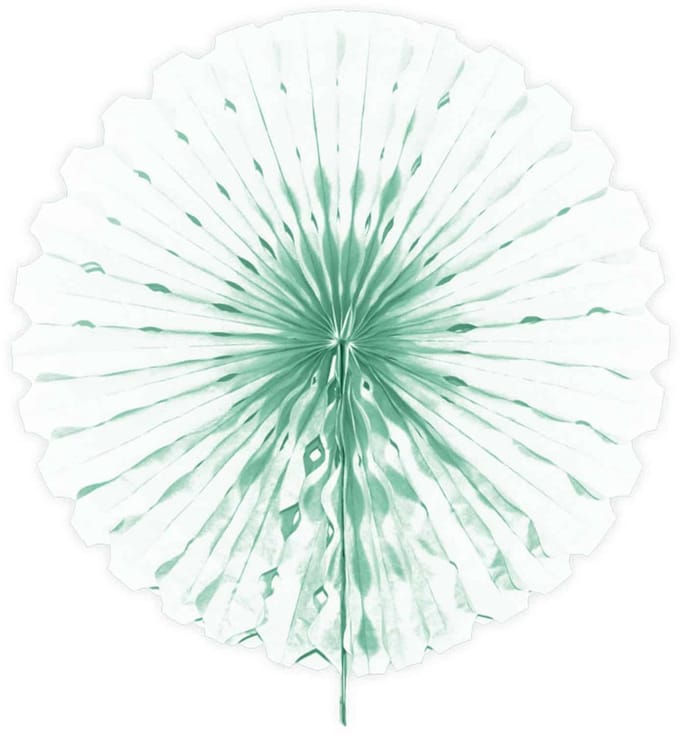 Folat - Papieren waaier Mint green 45 cm