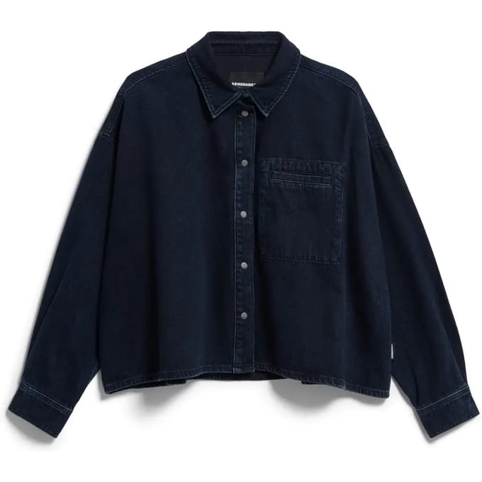 relaxed fit jeansblouse van puur katoen model 'NALAANI'