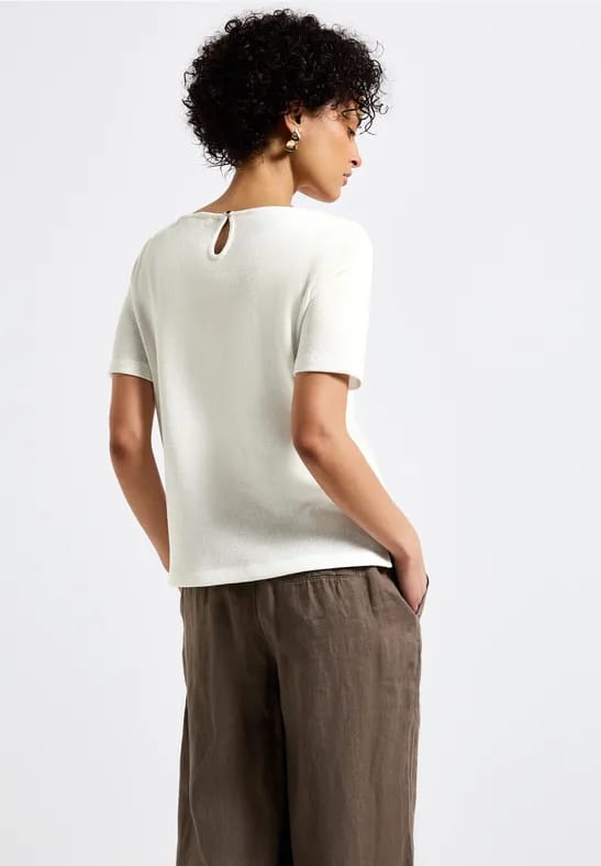 Shirt met gebreide look