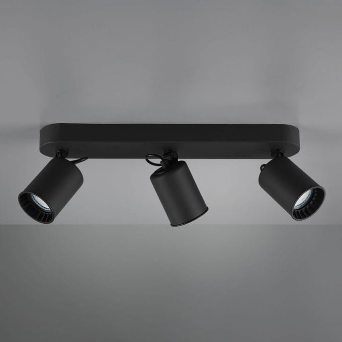TRIO PAGO - Spot - Zwart mat - excl. 3x GU10 4,9 W - Plafondbevestiging