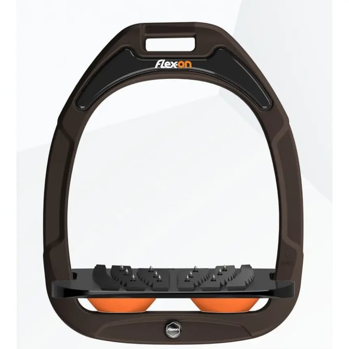 Veiligheidsstijgbeugels Rijdend Met Grip Hellend Bruin/Zwart/Oranje Flex-On Safe-On