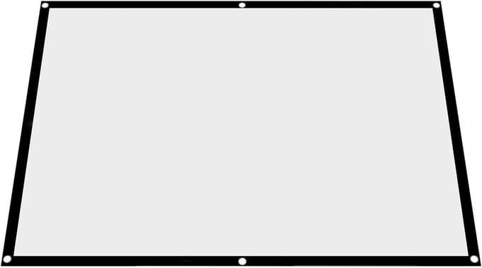 Projectiescherm - Vouwbaar Scherm - Thuisbioscoop Maken - Voor- en Achterprojectie - 100 inch - Wit