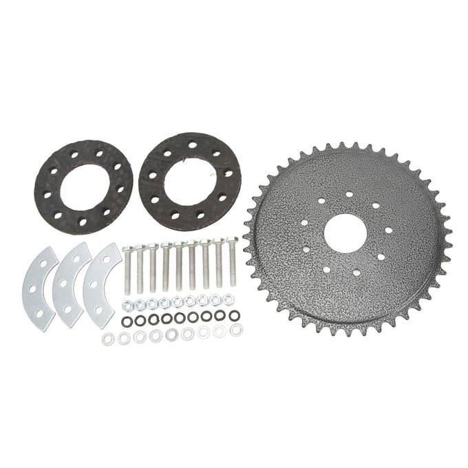 Pignon 44 dents avec kit de montage 9 trous Meilleure performance de transmission pour moteur 50cc 66cc 80cc gray