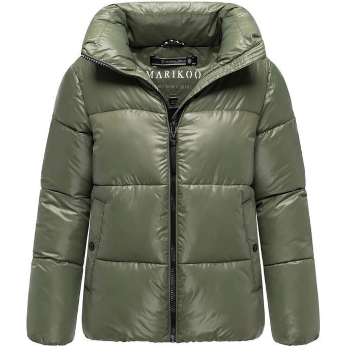 Marikoo dames winterjas Hazalee in puffer-stijl met glanzende look