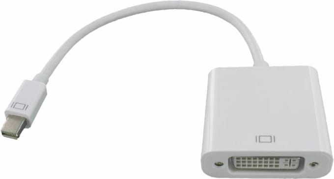 Dolphix - Mini DisplayPort male naar DVI female Adapter - 25cm - Wit