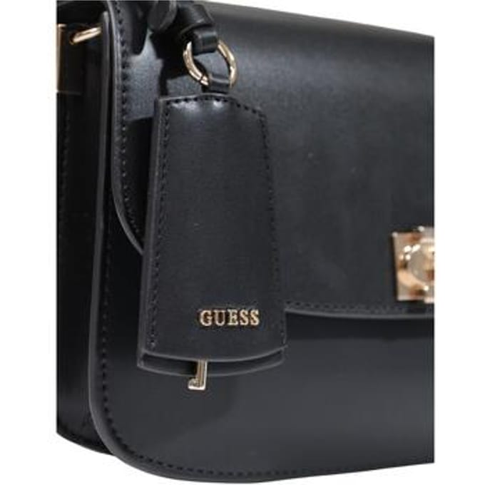 GUESS schoudertas handtas Audrey Convertible Xbody Flap Black zwart