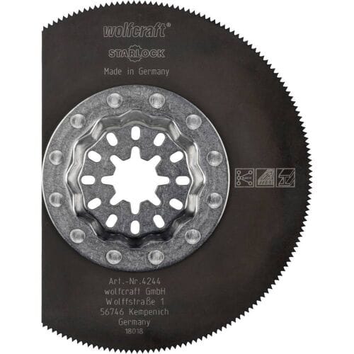 wolfcraft - Multitool zaagblad HSS voor kozijnen - Hard metaal bestrooid - STARLOCK - 4244000