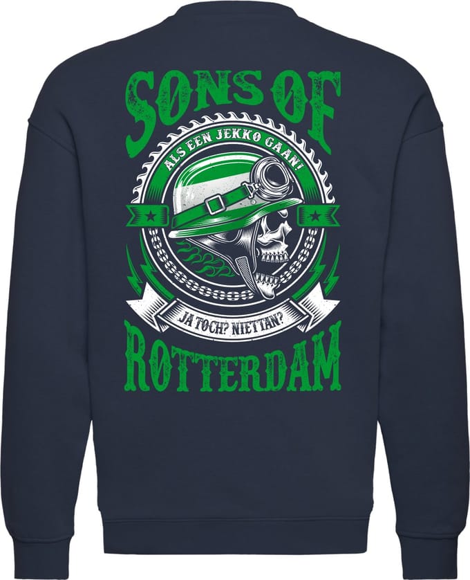 Sweater Sons Of Rotterdam | Kerstcadeau | Cadeau voor man | Vaderdag | Navy | maat S