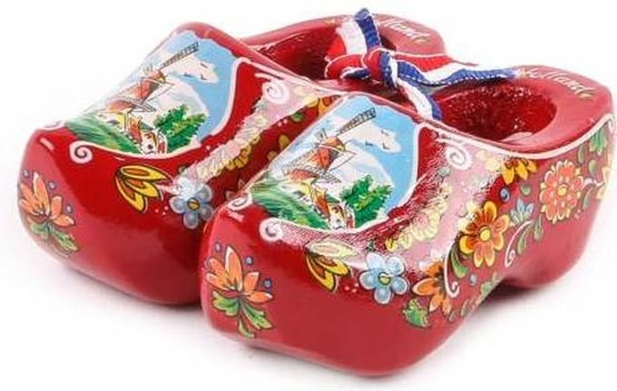 Houten Klomp Paar Holland Rood 8 Cm - Souvenir
