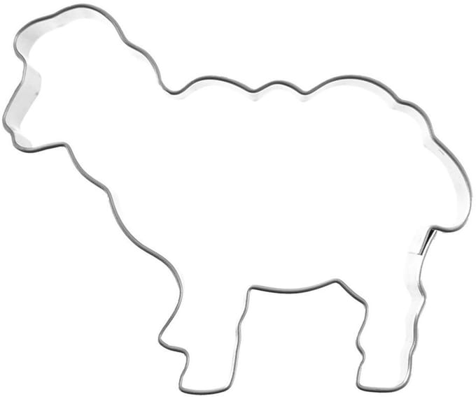 Orion - Stalen Koekjesuitsteker - Lammetje - 7 cm - RVS