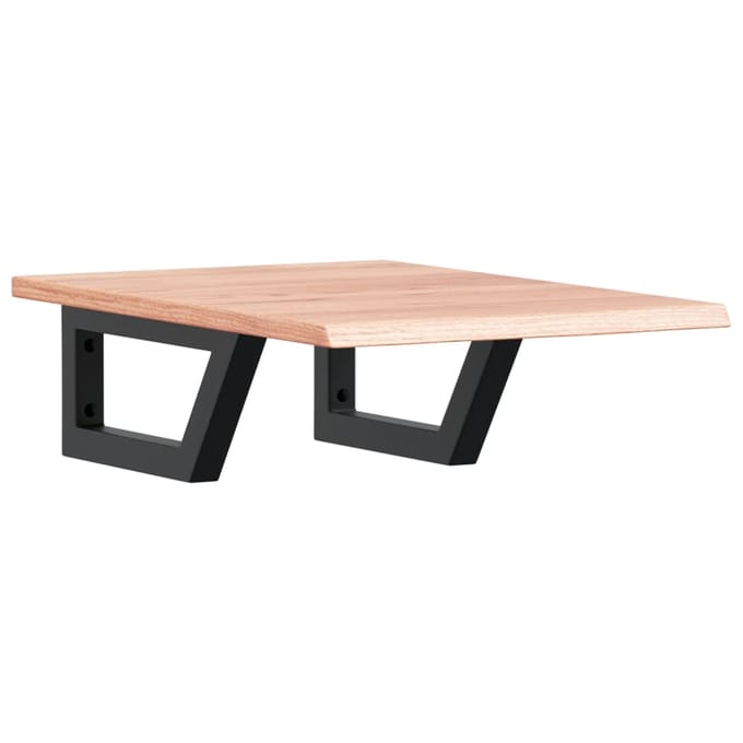 vidaXL - Badkamer - wandschap - staal - en - massief - eikenhout