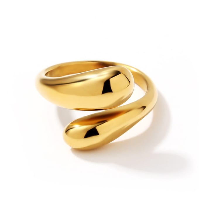 Verstelbare Statement Ring Bold & Chucky | Stainless Steel Goud