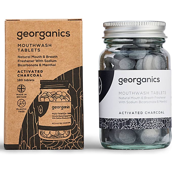 Georganics - Mouthwash Tablets - Activated Charcoal - MT-180AC