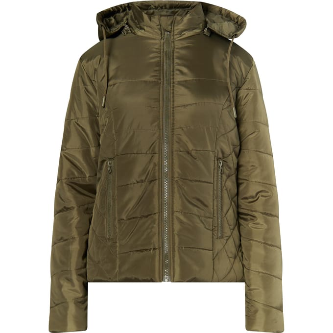 Mymo Licht gewatteerd jack Dames militaire olijf