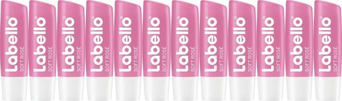 Labello - Soft Rosé Lippenbalsem - 12 stuks - Voordeelverpakking