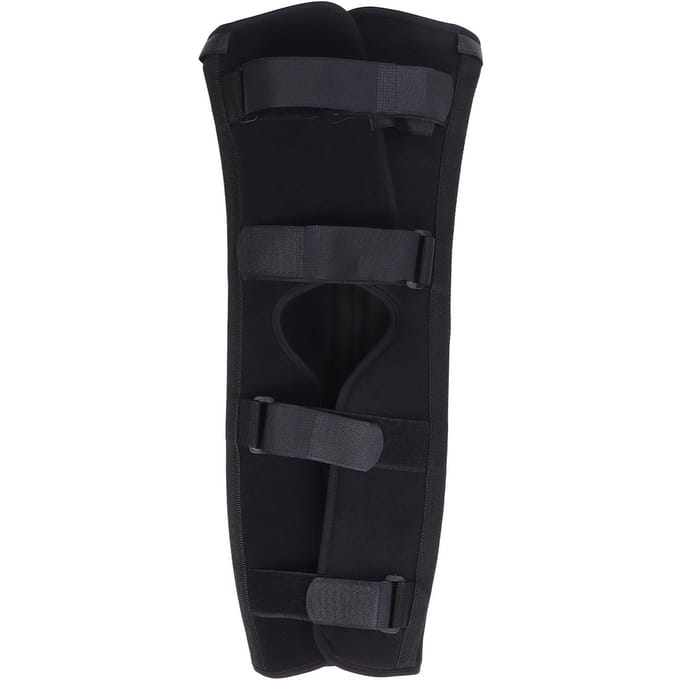 Immobilisateur de Genou Support Solide et Confortable Attelle Genou Pratique avec Quatre Sangles RéglablesS black